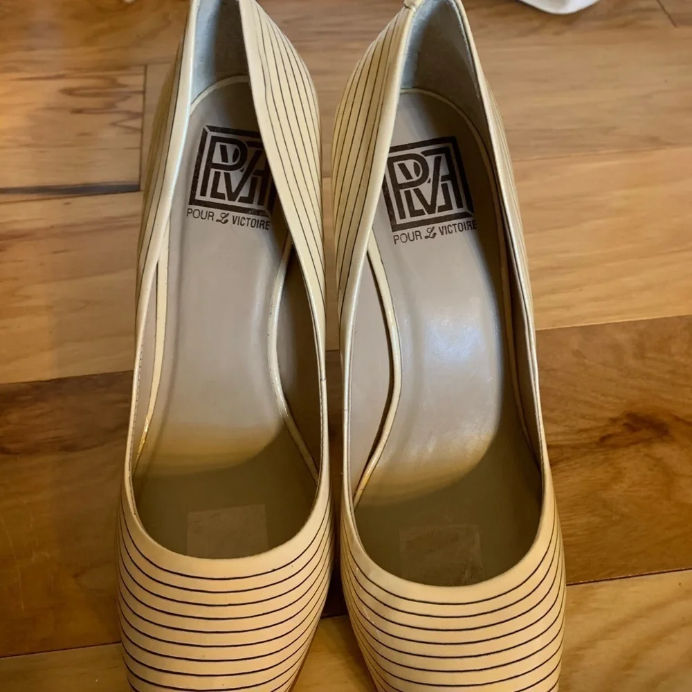 Pour la victoire Irina  patent striped pumps 8